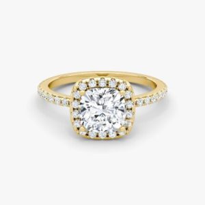 The Halo Cushion Engagement Ring